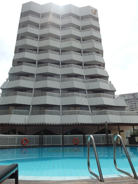 Swimming pool with Village Hotel Katong Tower