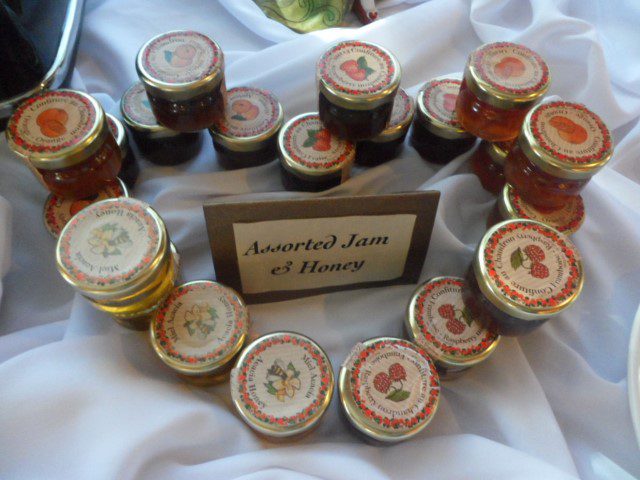 Peacock Garden heartshaped jams