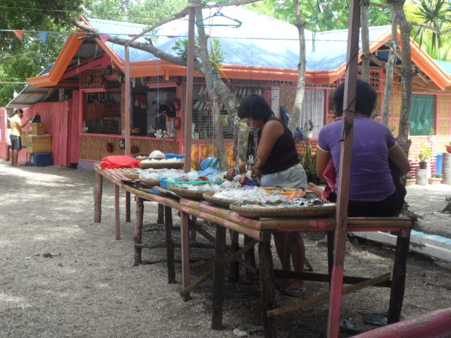 Small shops on the island