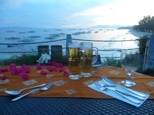 Setting at the Garden Deck for our dinner at Amorita Resort