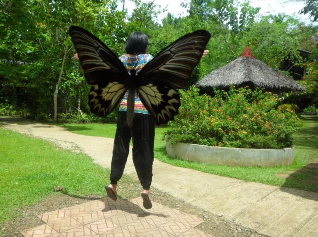 Butterfly Park - Bohol: Bear flying off as tinkerbell!