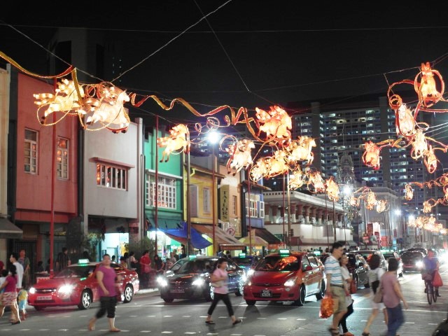Chinese New Year Decorations in the night