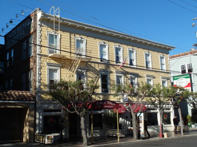 Facade of the San Remo Hotel San Francisco