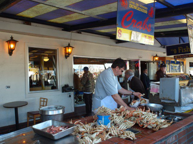 Steamed Dungeness Crabs at Fisherman's Wharf San Francisco