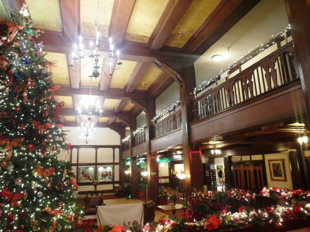 Lobby of Eureka Inn with view of the 2nd Floor
