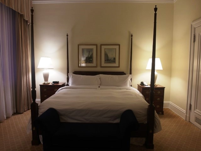 Huge King Size Bed in Suite of Palace Hotel