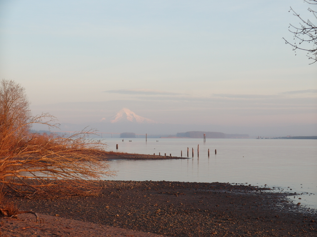 Can you see the snow-capped Mount Hood in the distance?