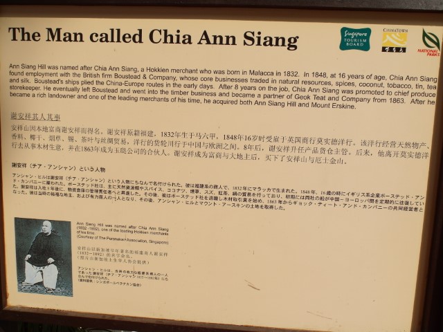 About Chia Ann Siang one of the early immigrants to Singapore