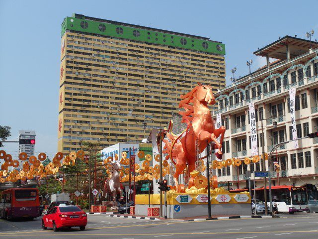 Chinatown with Chinese New Year decorations