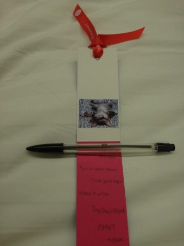 Personalised good night note from team of Amoy Hotel!
