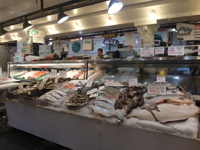 Fresh sea food at Pike Place Market Seattle