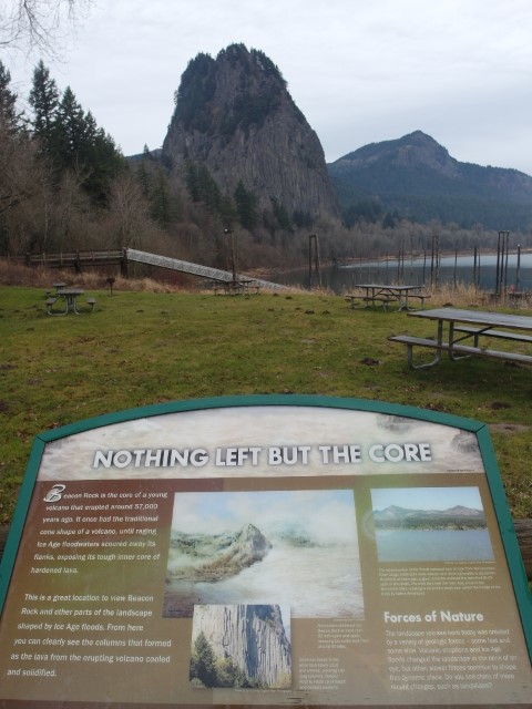 Beacon Rock - the remaining core of a young volcano