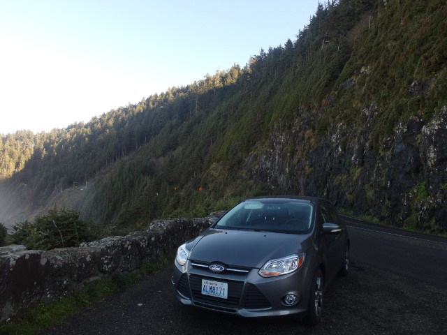 Scenic Oregon Drive (after tunnel through the mountains)