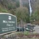 Multnomah Falls with the sign - 2nd highest all year round fall in USA