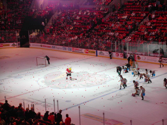 Chuck-A-Puck at Moda Center Portland Winterhawks