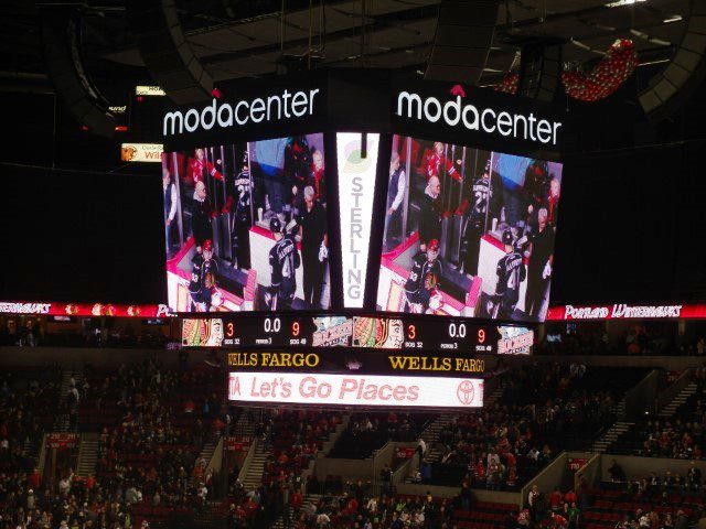 Players changing during ice hockey match