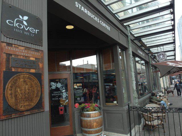 Starbucks adjacent to Pike Place Market