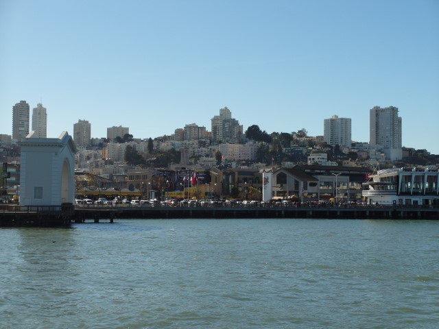 View of Fisherman's Wharf with San Francisco City behind