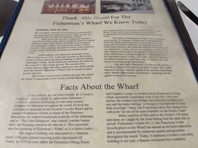 History of Fisherman's Grotto Restaurant @ Fisherman's Wharf San Francisco