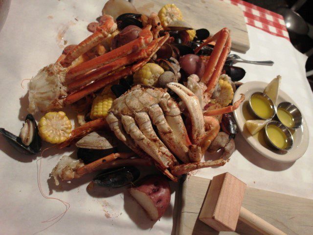 Our order of the Westport sea feast at the Crab Pot Seattle