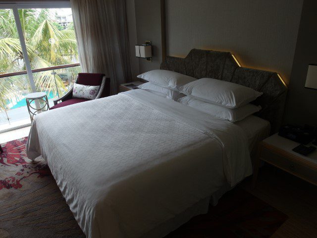 Bedroom overlooking the pool 