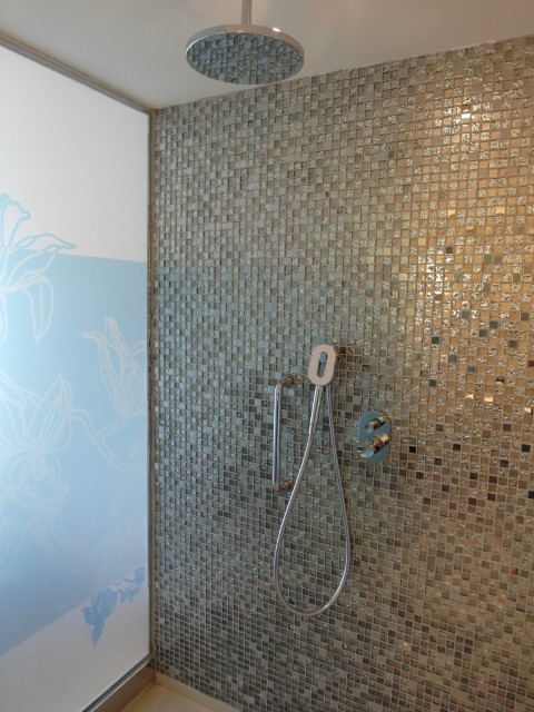 Modern showering facilities including the rain shower head - SHIOK!