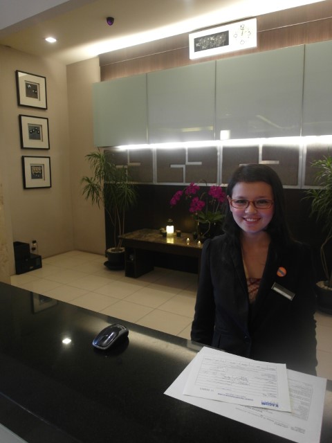 Our receptionist at Gino Feruci Braga