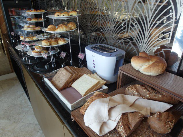 Selection of breads and pastries