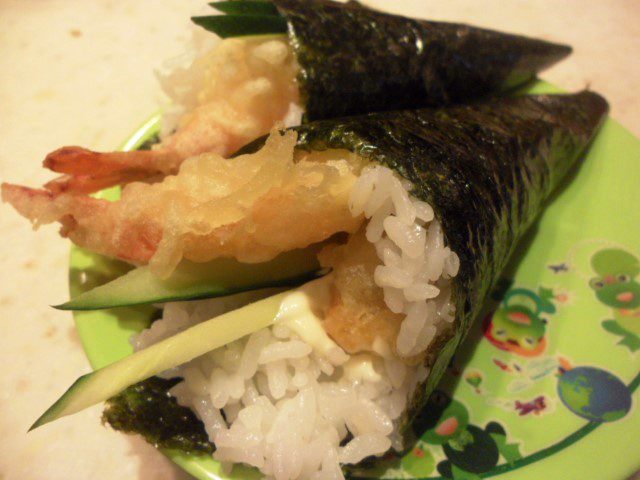 Tempura Temaki (hand roll) Sakae Sushi Buffet