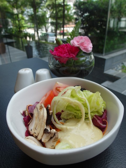 Salad with caesar dressing