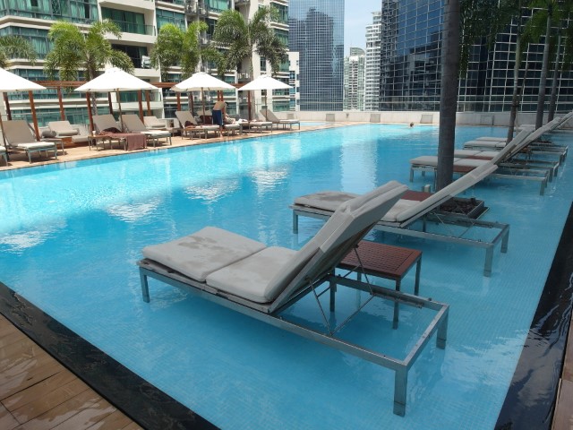 Another view of the swimming pool at Oasia Hotel