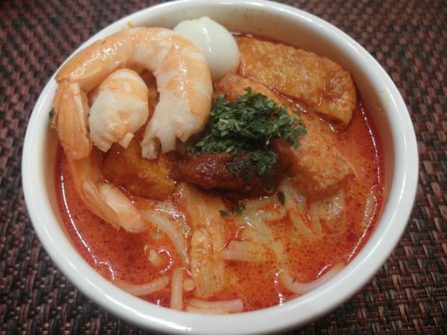 DIY Laksa which was not bad with huge fresh (peeled!) prawns
