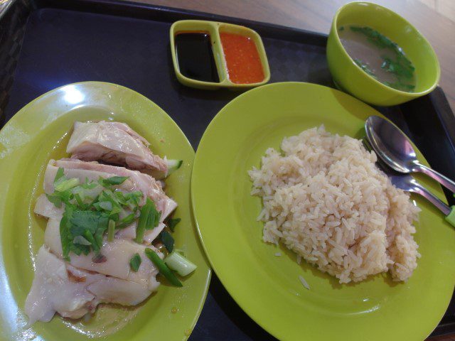 Flavourful steamed chicken rice