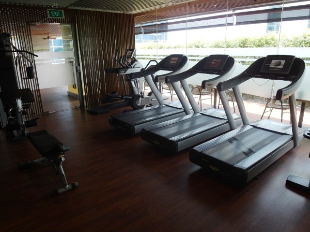 Gym at level 8 of Oasia Hotel
