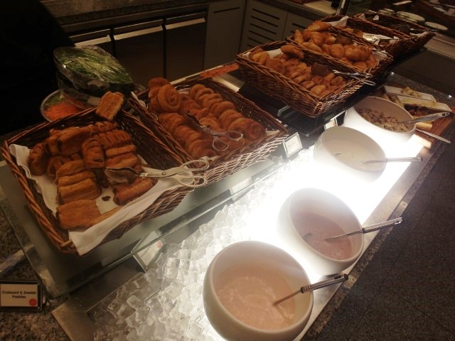 Selection of breads and pastries