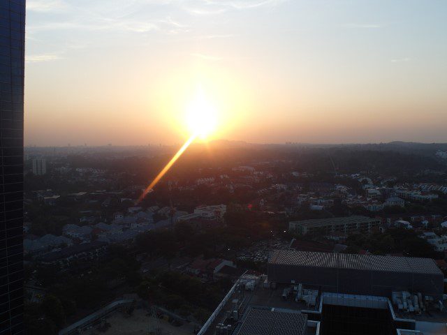 Splendid sunsets as seen from the Living Room Oasia Hotel