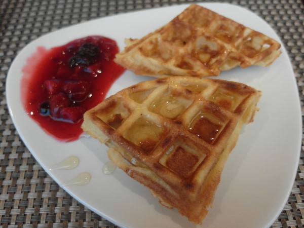Great tasting waffles with maple syrup