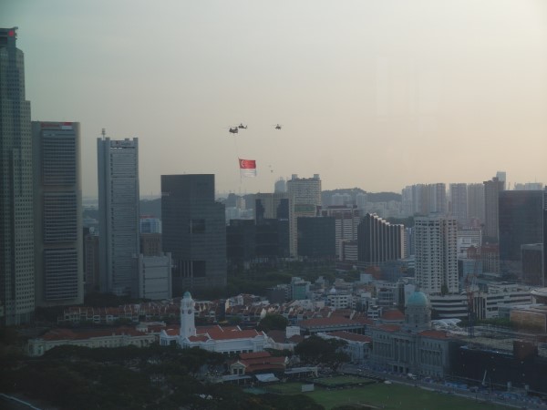 National Flag fly past during National Day 2014