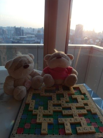 Playing scrabble and enjoying each other’s company at Pacific Club
