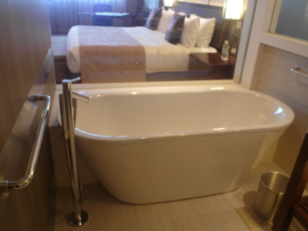 Sexy Bathtub with views of the TV and Harbour