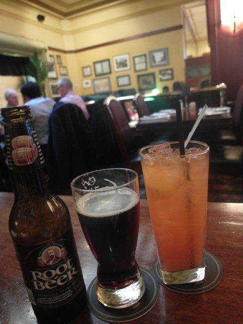 Strawberry Lemonade and Root Beer at Metropolitan Grill Seattle