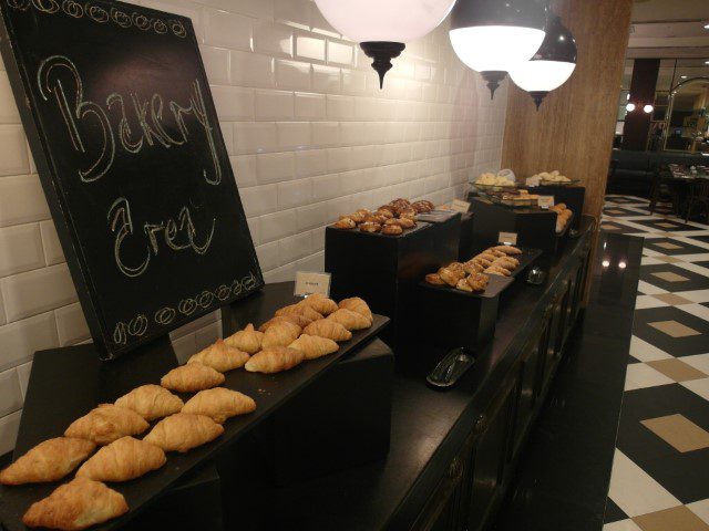 Bakery area for breakfast