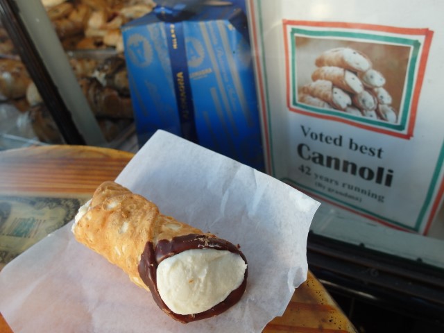 Cannoli usd4.50! but very nice and creamy on the inside, crispy and buttery on the outside