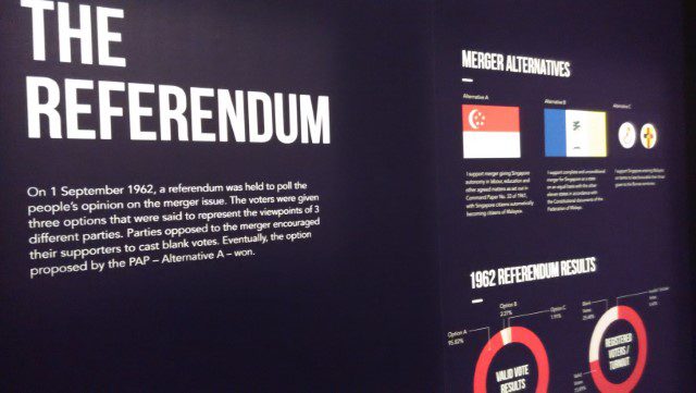 Referendum held on 1 September 1962 to decide on the options for merger