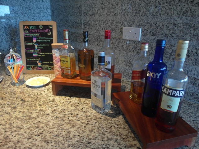 Concocting cocktails at Club Lounge