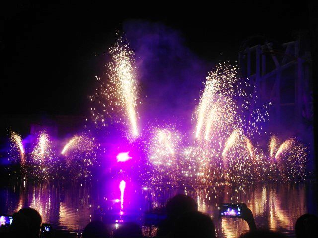 Fireworks Universal Studios Singapore Snowy Christmas Celebration