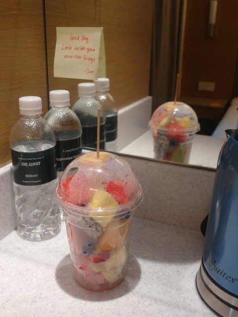 Received your note and fruits!