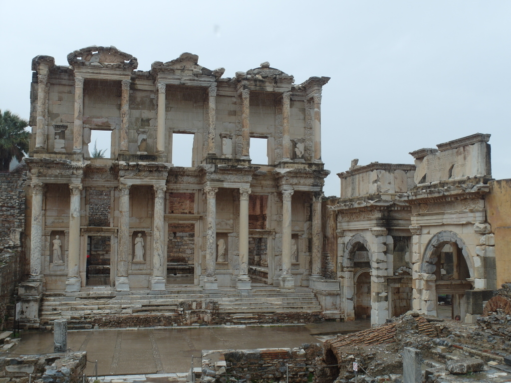 Library facade of Ephesus Turkey