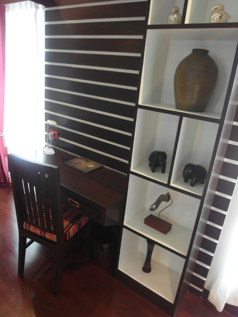 Executive table with touch-sensitive lamp at De Sarann Villa Siem Reap