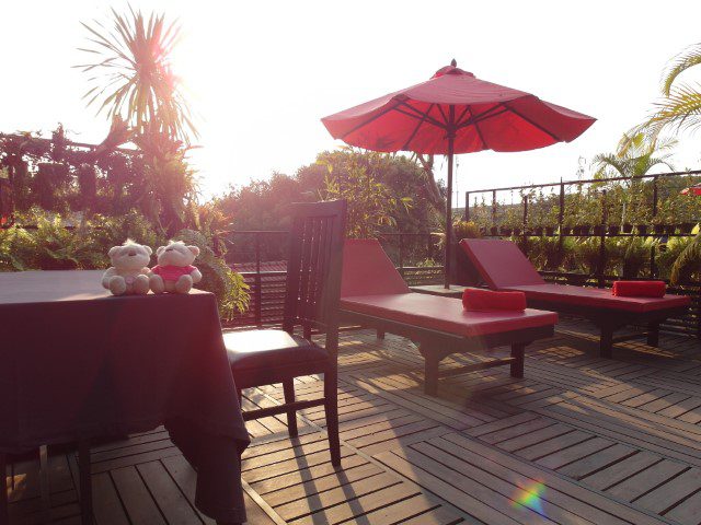 Daily sunsets as seen from the private roof top pool of De Sarann Villa